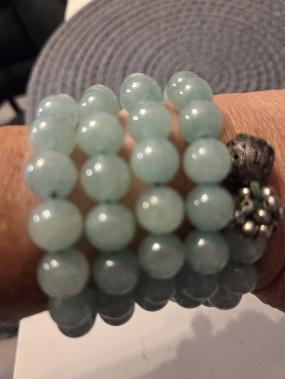 Vintage Genuine Green Aventurine Wrap Bracelet